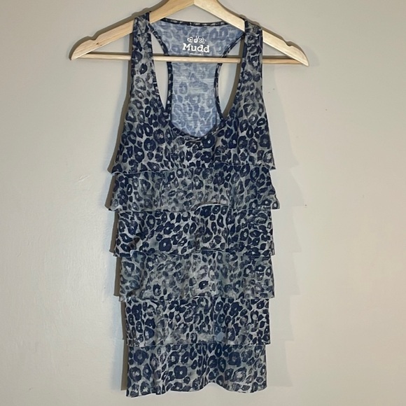 Mudd Cheetah Print Layered Tank Top‎ - Picture 1 of 5